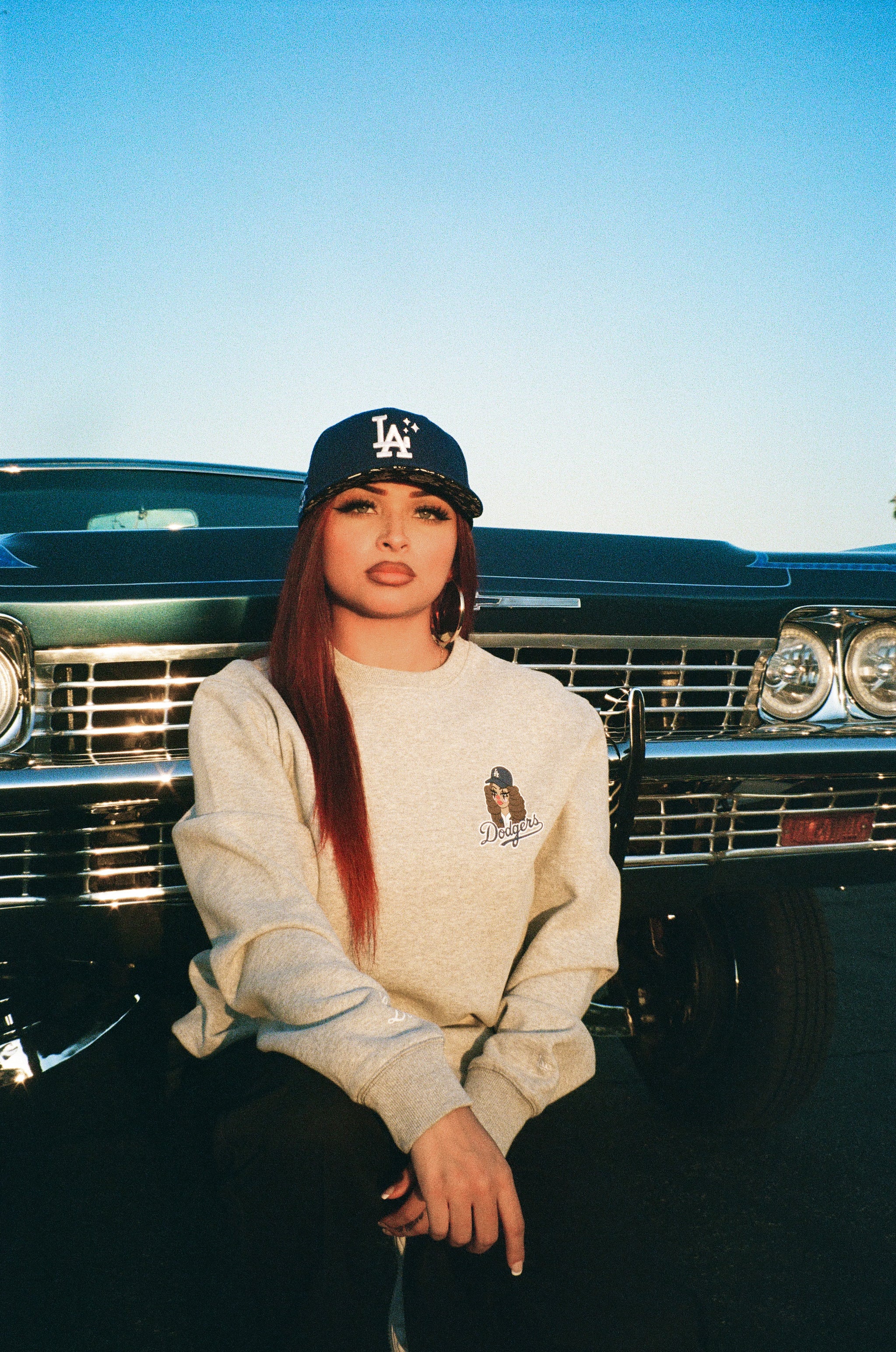 Los Angeles Dodgers X BD - L.A. Made Me Sweater - Grey - Image 3