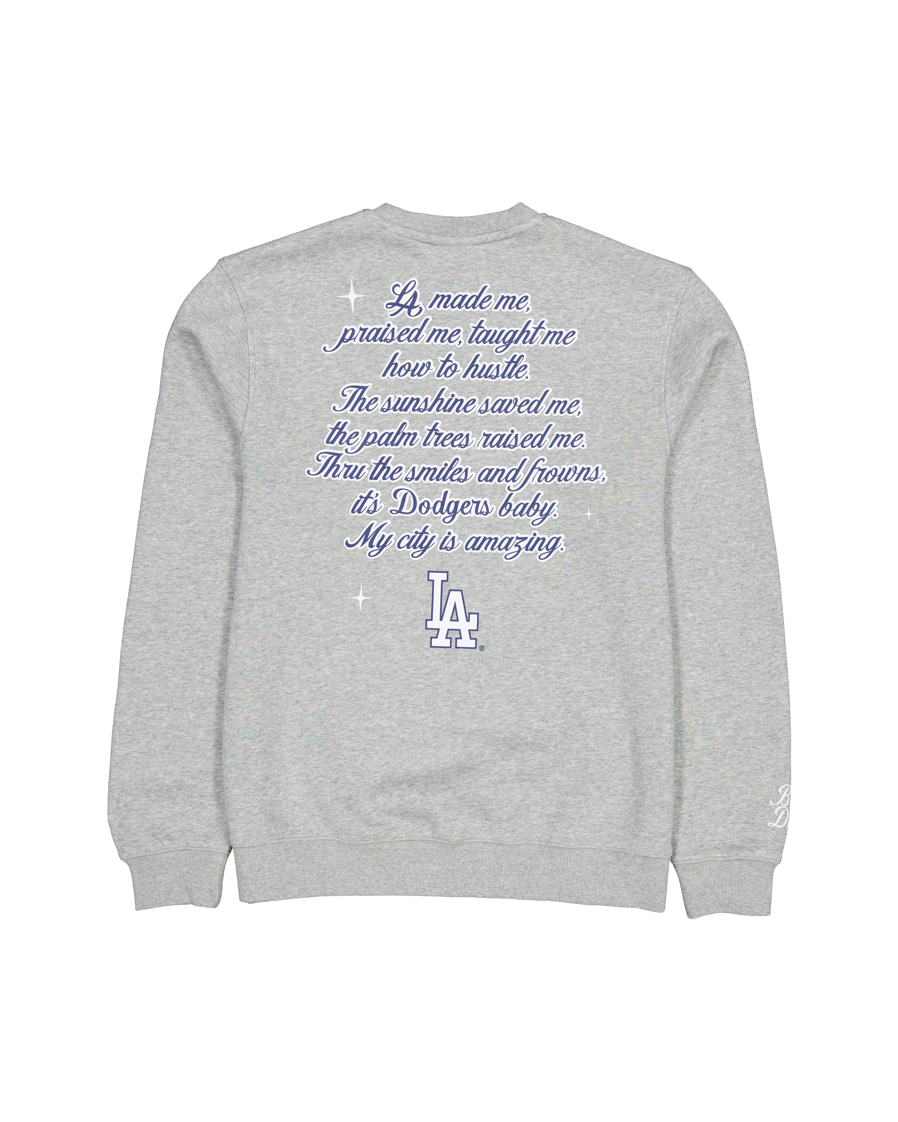 Los Angeles Dodgers X BD - L.A. Made Me Sweater - Grey - Image 5