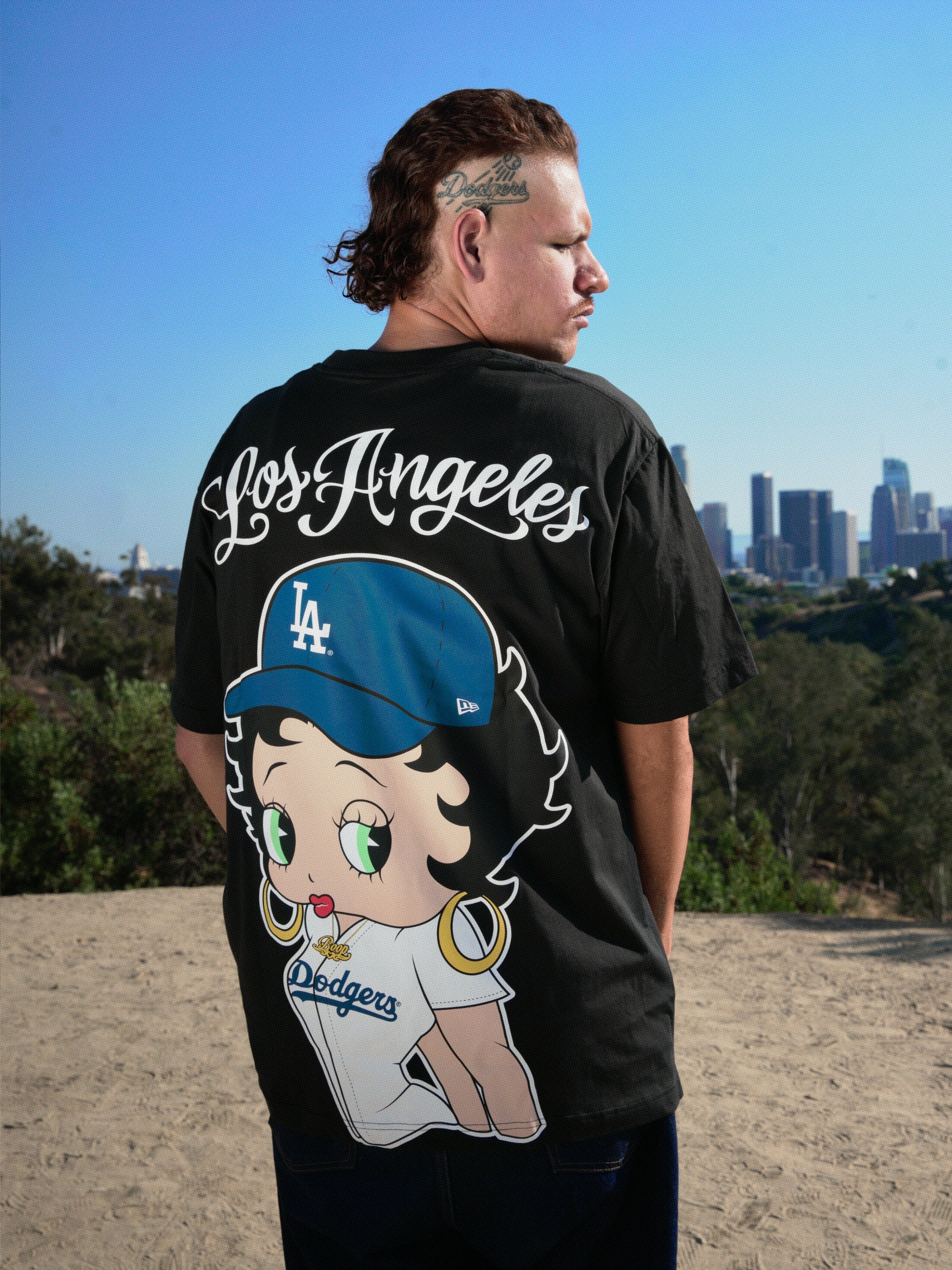 Bella Doña x Betty Boop x Los Angeles Dodgers Unisex T-Shirt - Black - Image 4