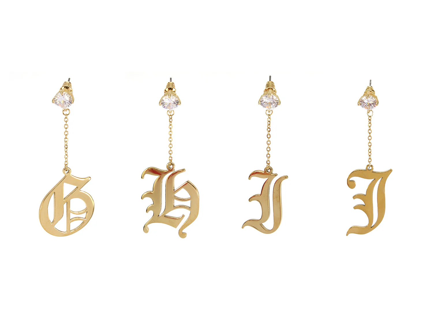 Initial Drop Earrings - Image 3