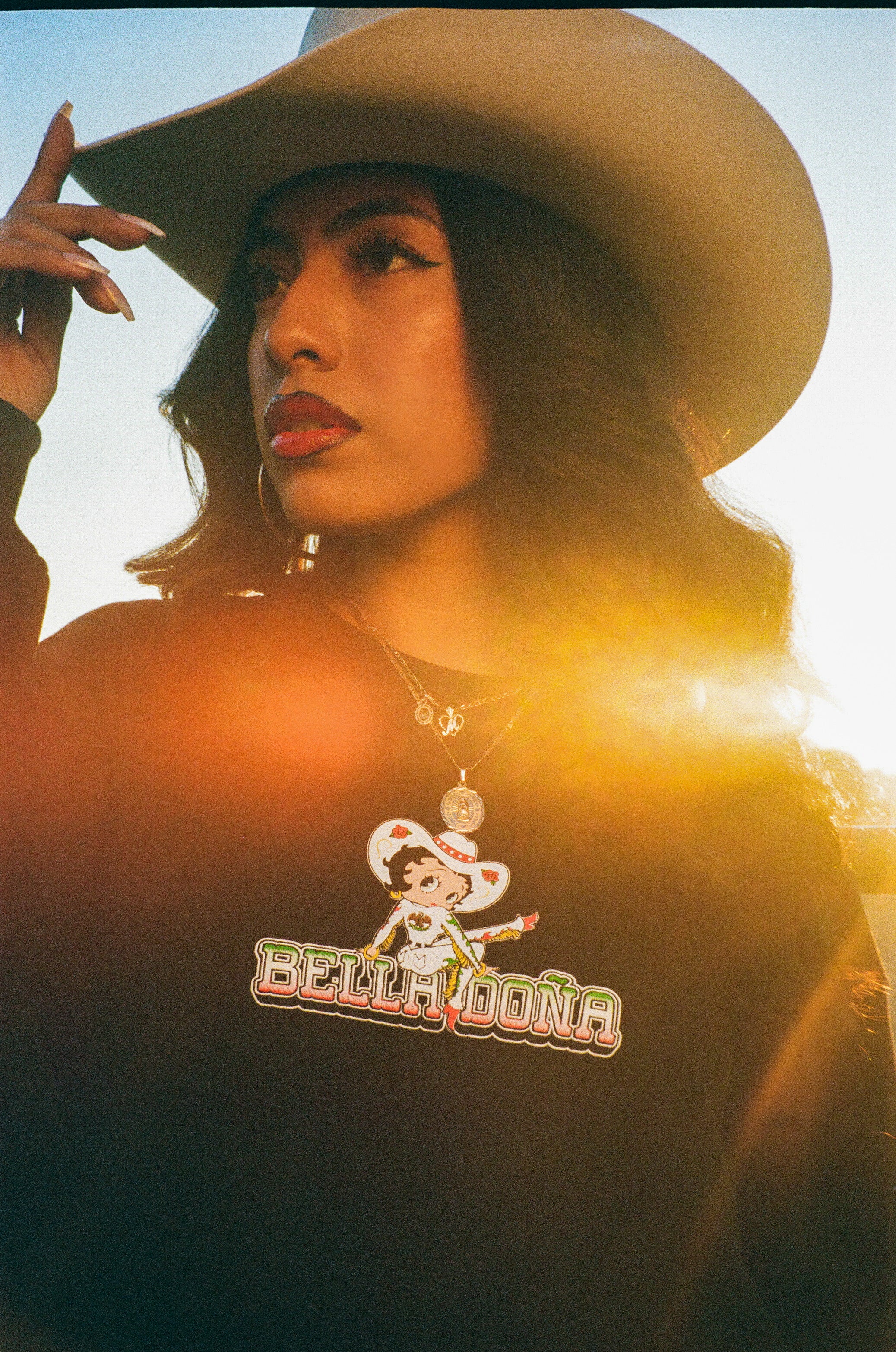 Cowgirl Betty Boop Sweater - Black - Image 5