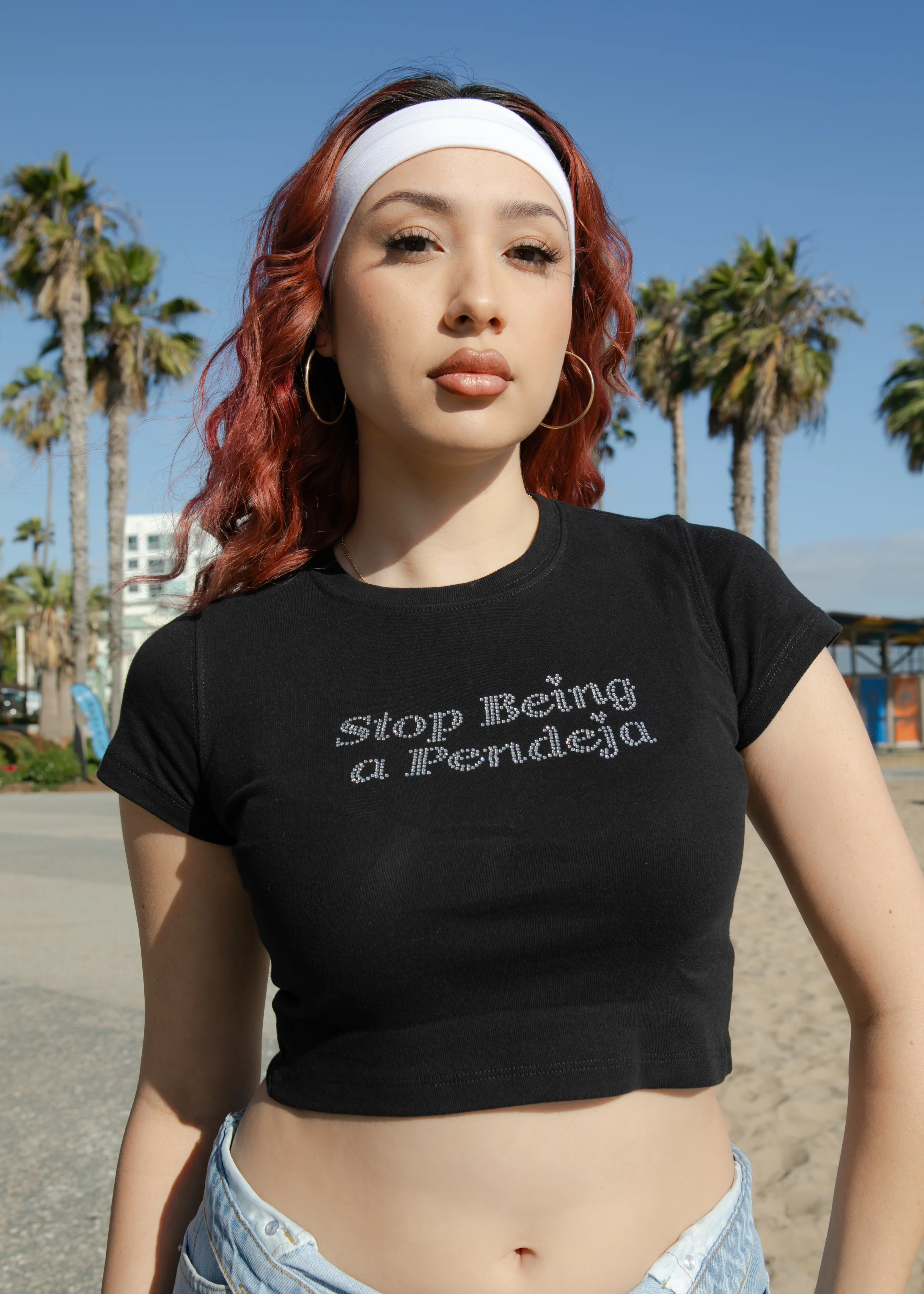 Stop Being a Pendeja Crop - Black - Image 3