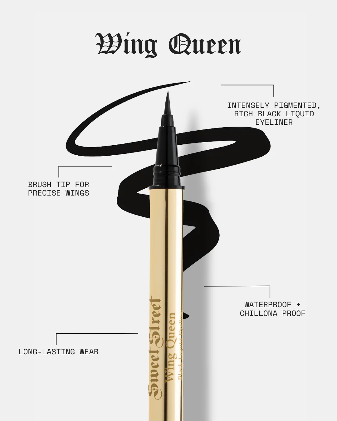 Wing Queen Black Liquid Eyeliner - Image 3